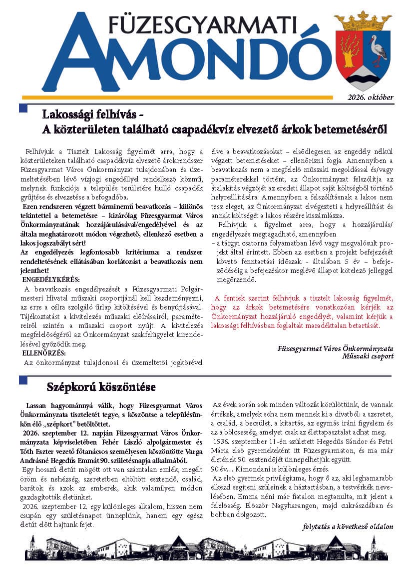 Amondo 2026.10 1. Oldal